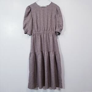 Current Air Puff Sleeves Midi Dress Midi Dress